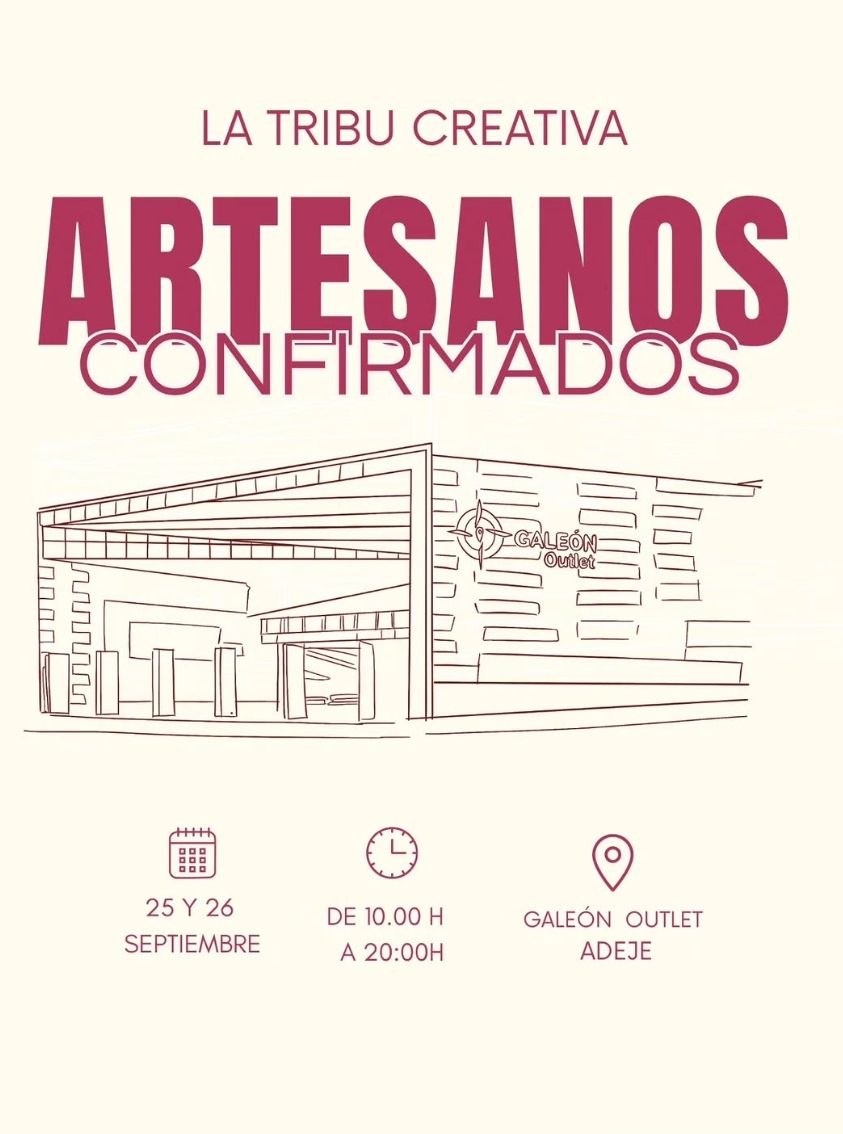 Cartel de Artesanos confirmados · Galeón Outlet