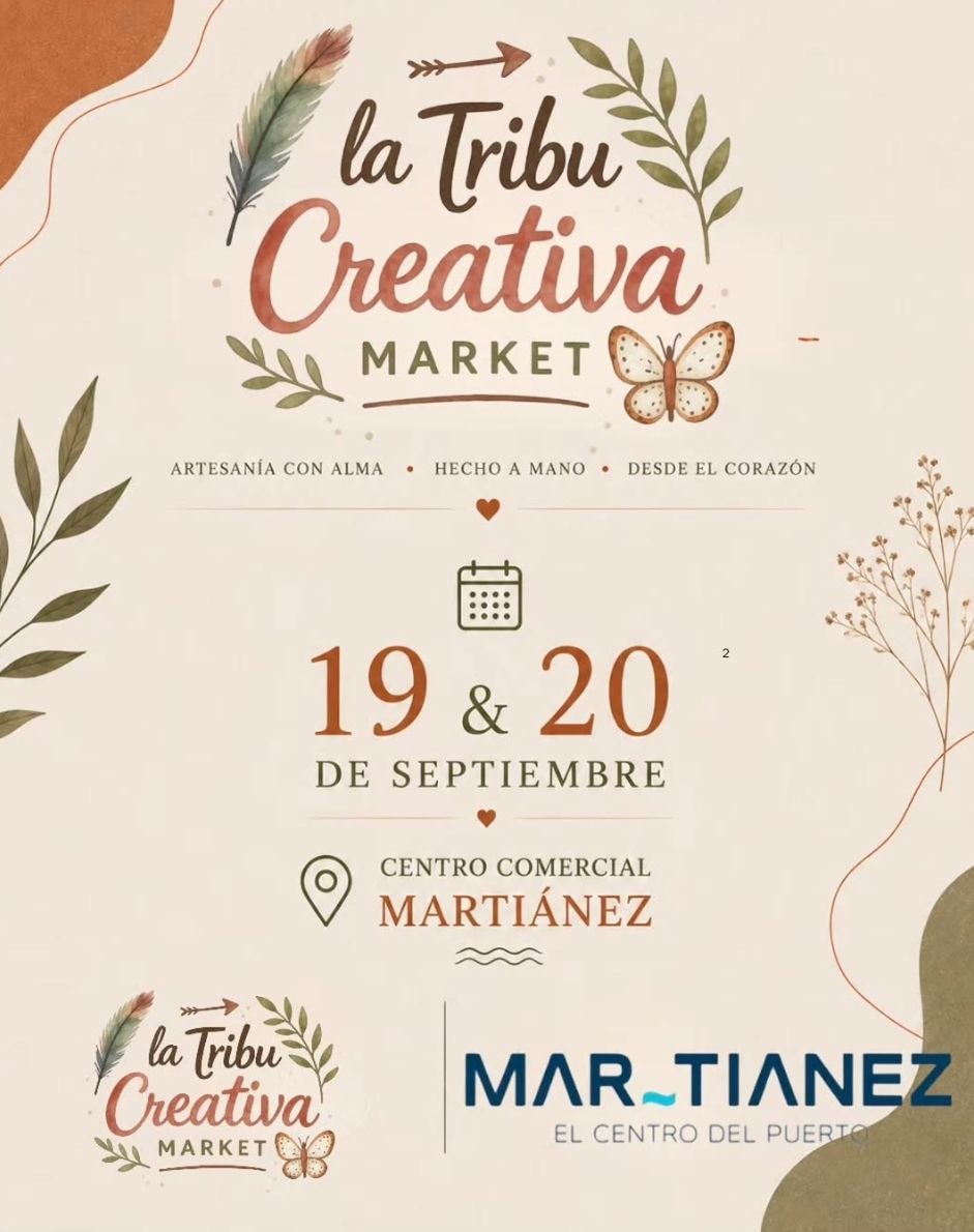 Cartel de un market de La Tribu Creativa en Tenerife